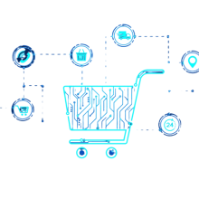 shopping-cart-online-technology-symbol-blue-background-business-ecommerce-delivery-digital